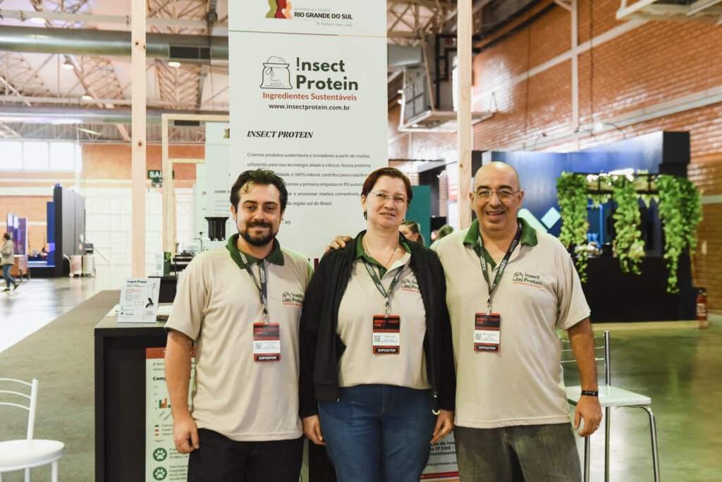 Lucas, Mauro e Adriana, fundadores da Insect Protein